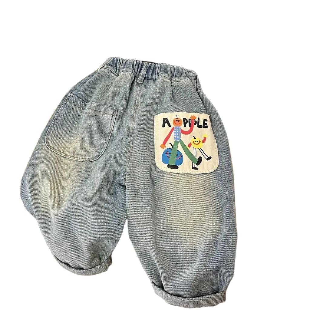 Apple Patch Jeans