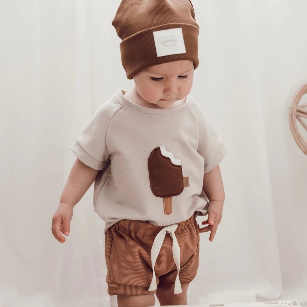 Summer Top Short Sleeve Cotton T Shirt Set