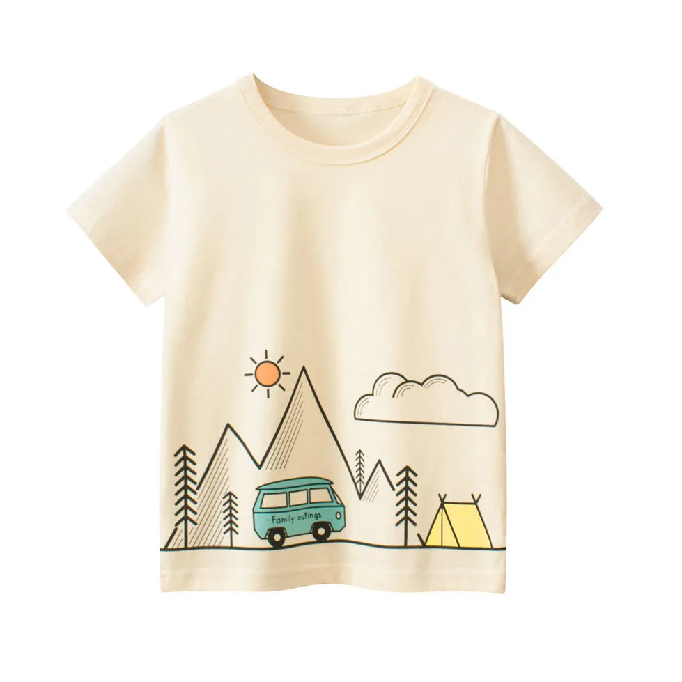 Short Sleeve Graffiti Print tshirts
