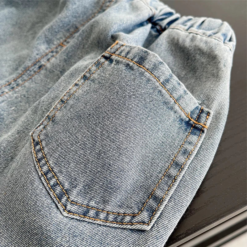 Casual T-Shirt Jean Shorts 2Pcs/Set T