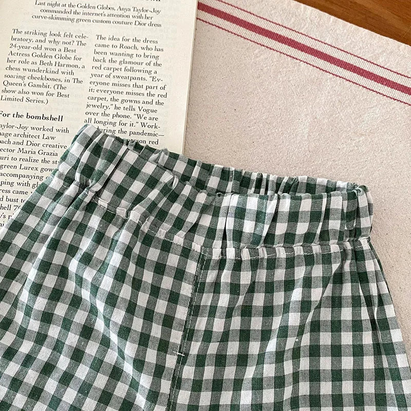 Fruit T-shirt + Checkered Shorts 2PCS