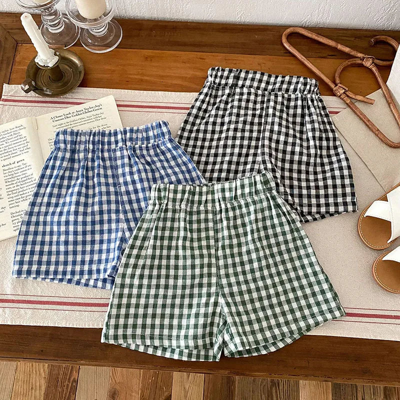 Fruit T-shirt + Checkered Shorts 2PCS