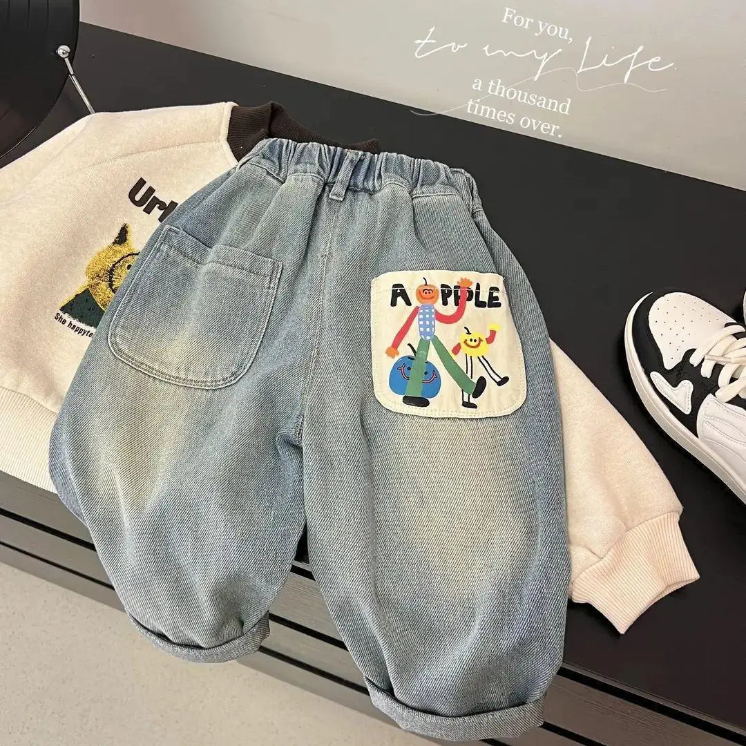 Apple Patch Jeans