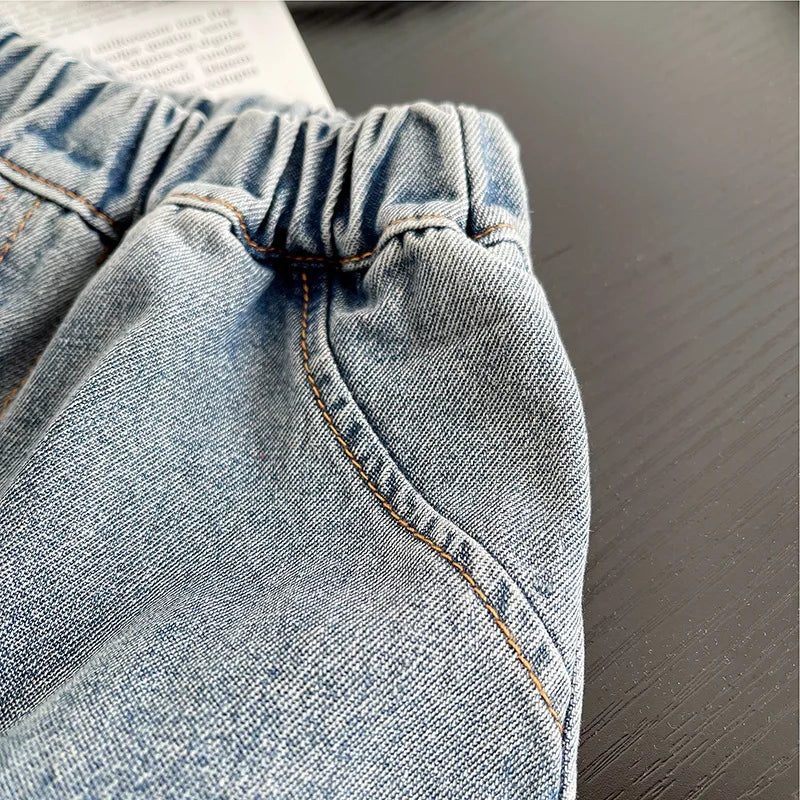 Casual T-Shirt Jean Shorts 2Pcs/Set T
