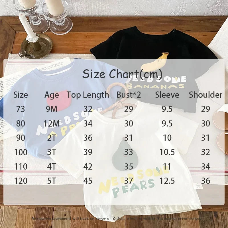 Fruit T-shirt + Checkered Shorts 2PCS