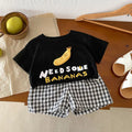 Fruit T-shirt + Checkered Shorts 2PCS