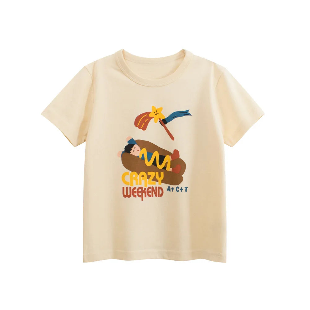 Short Sleeve Graffiti Print tshirts